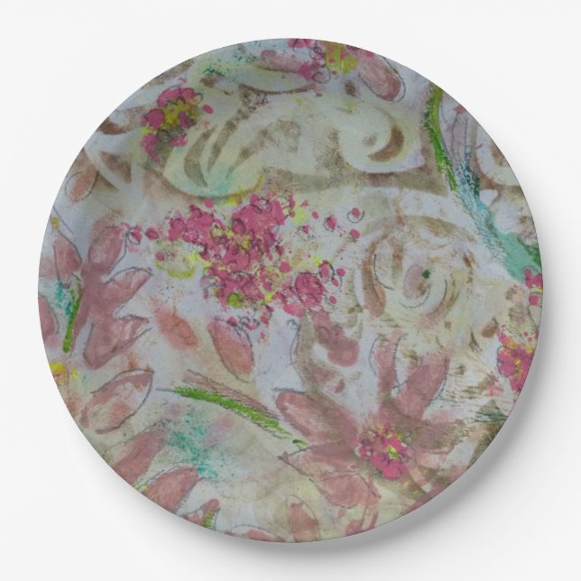 Floral Paper Plate (Front)