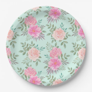 Floral Paper Plate