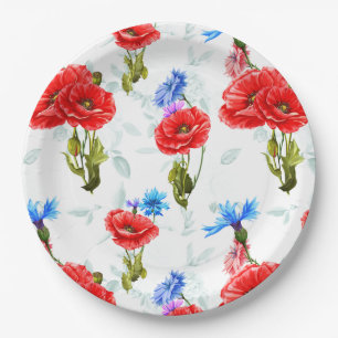 Floral Paper Plate