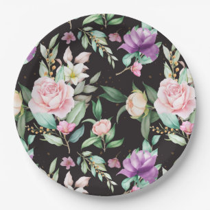 Floral Paper Plate