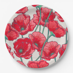 Floral Paper Plate