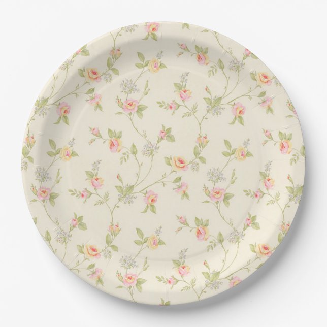 Floral Paper Plate (Front)