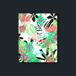 Floral Paradise II Canvas Print<br><div class="desc">Floral Paradise II by Melissa Wang. Features beautiful,  tropical flowers and greenery in a unique style with punches of colour.| 126271Z</div>