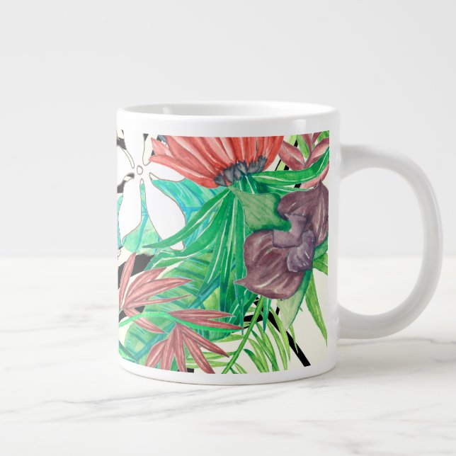 Floral Paradise II Large Coffee Mug (Right)
