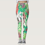 Floral Paradise II Leggings<br><div class="desc">Floral Paradise II by Melissa Wang. Features beautiful,  tropical flowers and greenery in a unique style with punches of colour.| 126271Z</div>