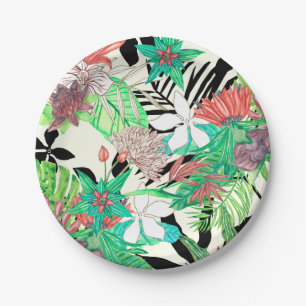 Floral Paradise II Paper Plate