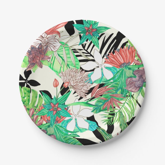 Floral Paradise II Paper Plate (Front)