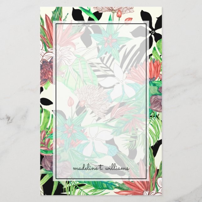 Floral Paradise II Stationery (Front)