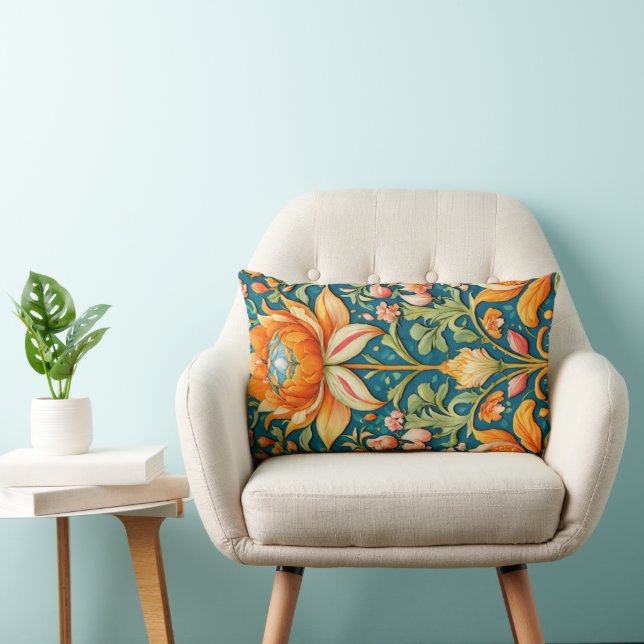 "Floral Paradise Multi-Colour Throw Pillow –" (Chair)