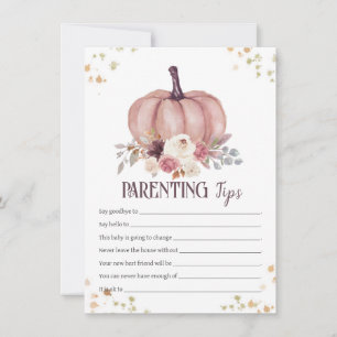 Floral Parenting Tips, Parents-to-be Advice Card