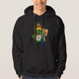 Floral Parrot Ornithologist Bird Animal Hoodie