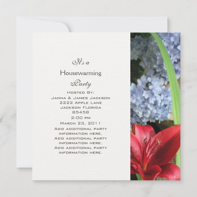 Floral Party Invitation (Front)