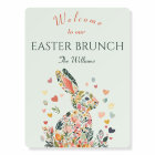 Floral Pastel Bunny Easter Brunch Welcome Sign