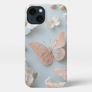 Floral Pastel Butterflies Phone Cover