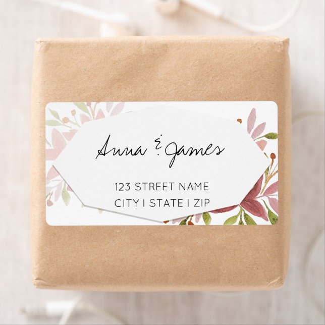 Floral Pastel Earthy Tones Geometric Watercolor (Insitu)