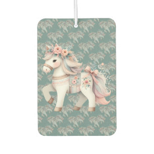 Floral Pastel Horse Fantasy Illustration Car Air Freshener
