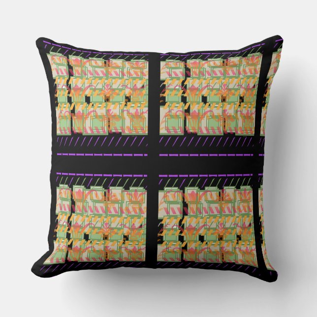 Floral Pastel Imagery Block  Cushion (Front)