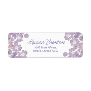 Floral pastel mauve purple blush