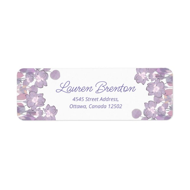 Floral pastel mauve purple blush  (Front)