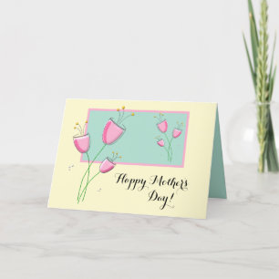 Floral Pastel Mother's Day Card with Text
