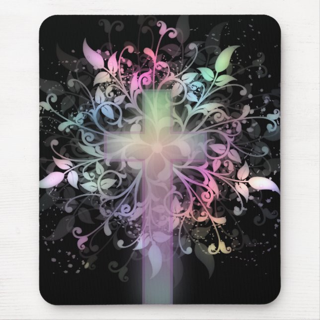 Floral Pastel Mouse Mat (Front)