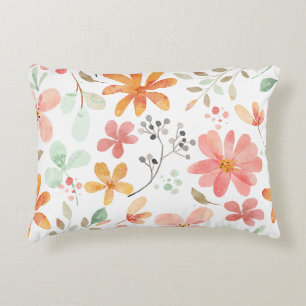 Floral Pastel Pattern Tranquillity Decorative Cushion