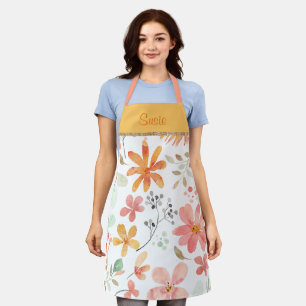 Floral Pastel Pattern Tranquillity Template Apron