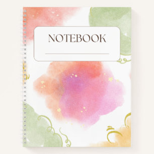 Floral Pastel Spiral Notebook - Aesthetic Notebook