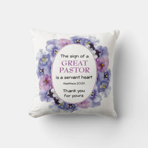 Floral Pastor Appreciation Cushion