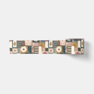 Floral Patchwork Pattern Satin Ribbon