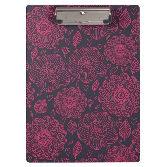 Floral Pattern 10 Clipboard (Front)