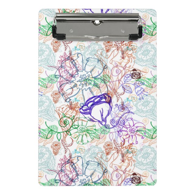Floral Pattern 10 Mini Clipboard (Front)