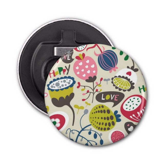 Floral Pattern 13 Bottle Opener (Front)