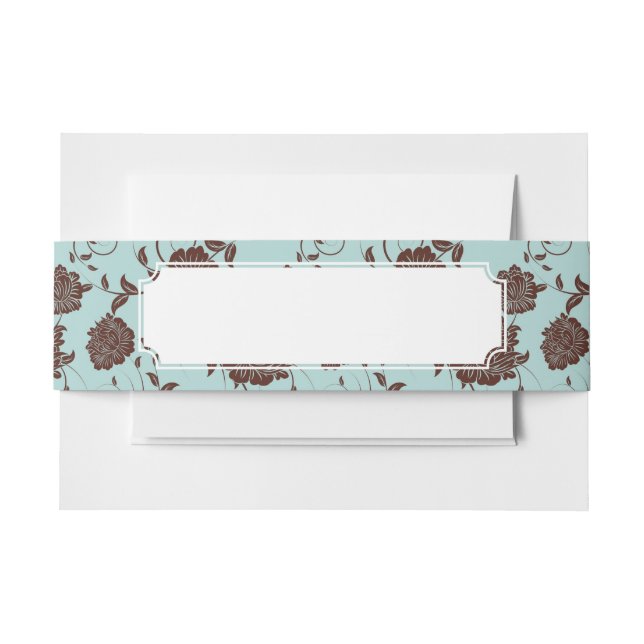 Floral Pattern 13 Invitation Belly Band (Front Example)