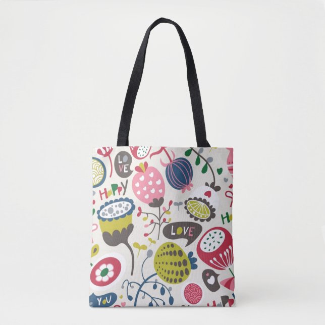 Floral Pattern 14 Tote Bag (Front)