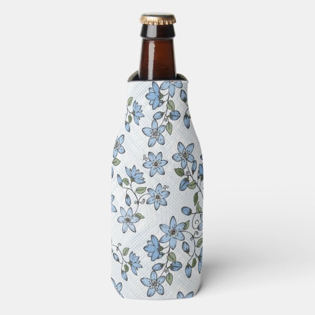 Floral pattern 2 2 bottle cooler (Bottle Front)