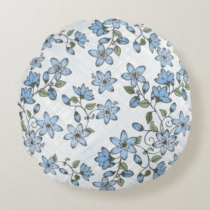 Floral pattern 2 2 round cushion