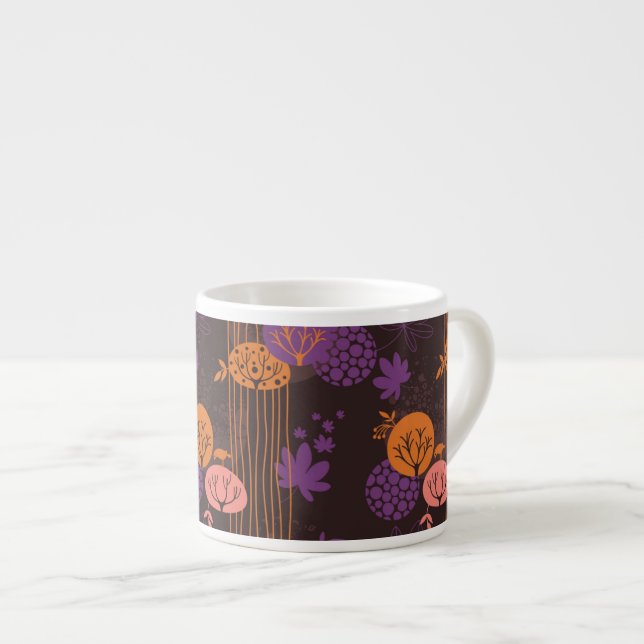 Floral pattern 2 3 espresso cup (Front Right)