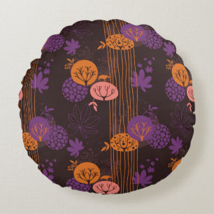 Floral pattern 2 3 round cushion