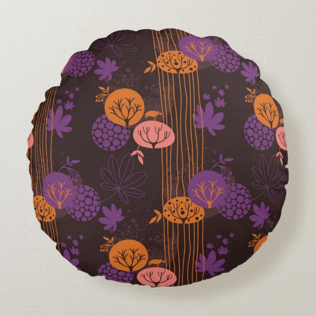 Floral pattern 2 3 round cushion (Front)