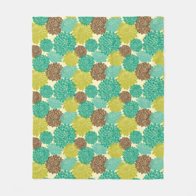 Floral Pattern 2 Fleece Blanket (Front)