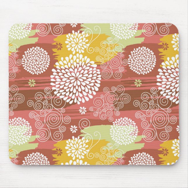 Floral pattern 2 mouse mat (Front)