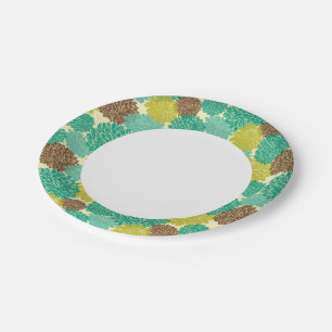 Floral Pattern 2 Paper Plate
