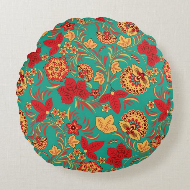 Floral pattern 2 round cushion (Front)