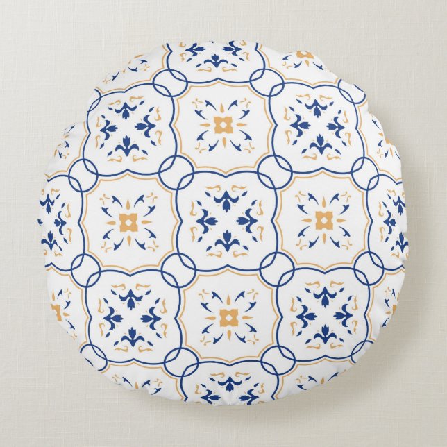 Floral Pattern 2 Round Cushion (Front)