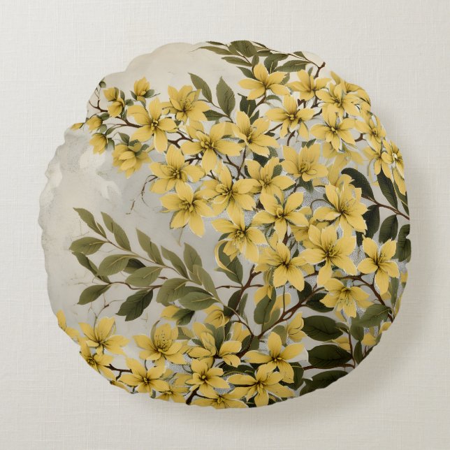 Floral Pattern 2 |  Round Cushion (Front)