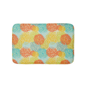 Floral pattern 3 bath mat