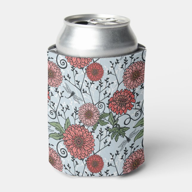 Floral pattern 3 can cooler (Can Front)