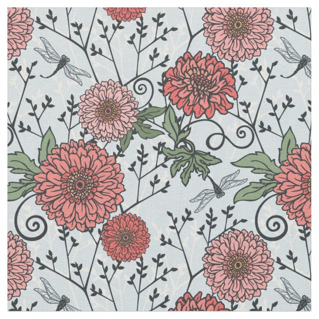 Floral pattern 3 fabric (Close Up)