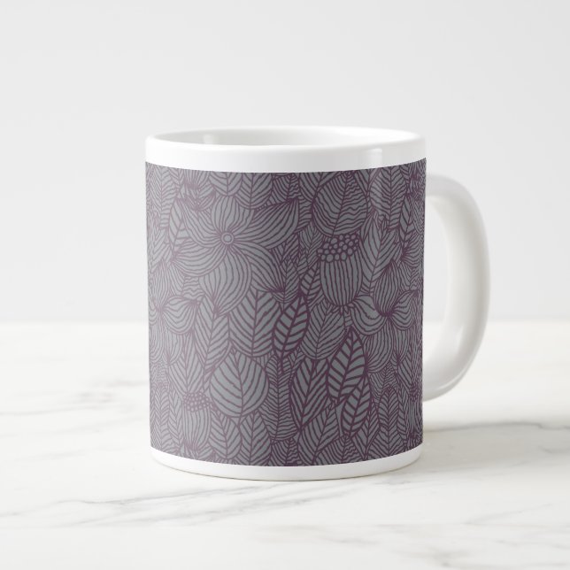 Floral Pattern 3 Large Coffee Mug (Front Right)